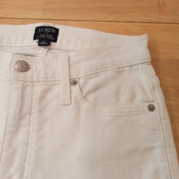 J Crew Flare Crop Jean in White Denim Signature Stretch Women's 25 - Picture 4 of 16